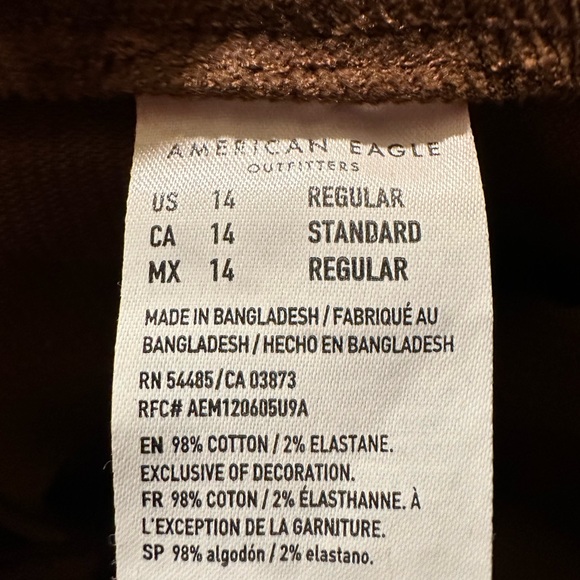 American eagle brown corduroy flare super hi rise - Picture 2 of 6